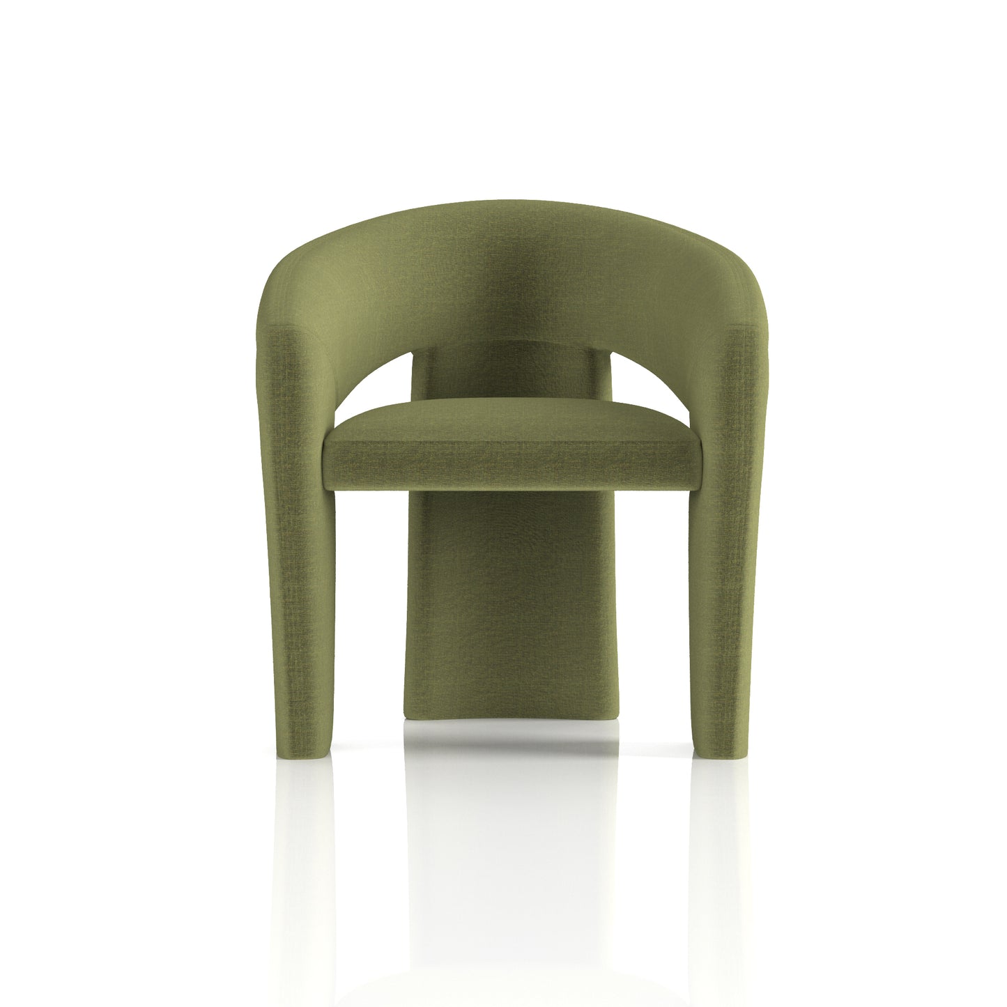 Boho Green Fabric Accent Chair