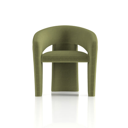 Boho Green Fabric Accent Chair