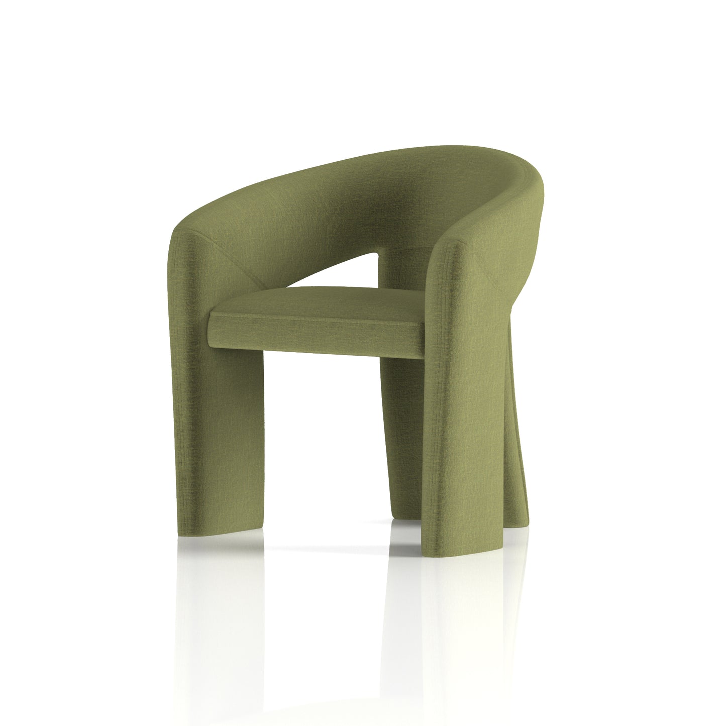Boho Green Fabric Accent Chair