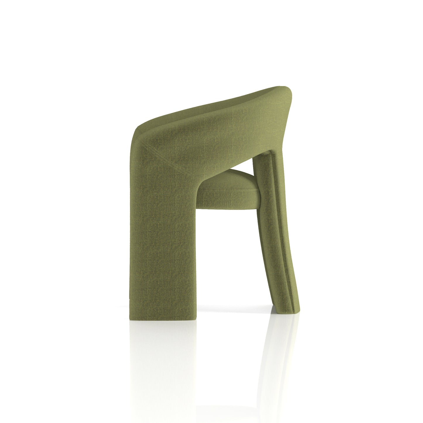 Boho Green Fabric Accent Chair