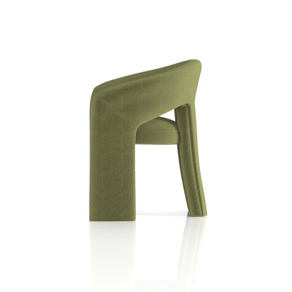 Boho Green Fabric Accent Chair