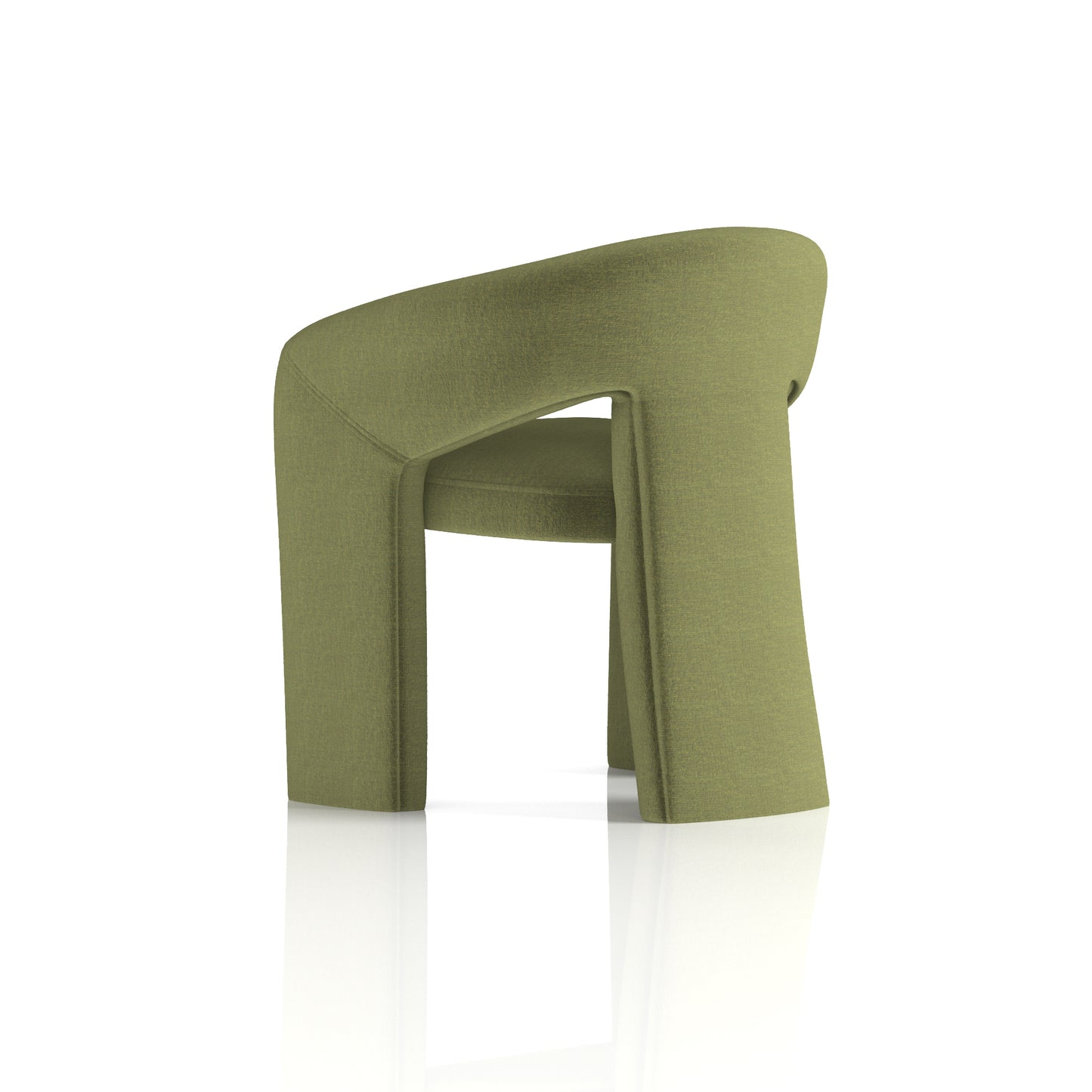 Boho Green Fabric Accent Chair