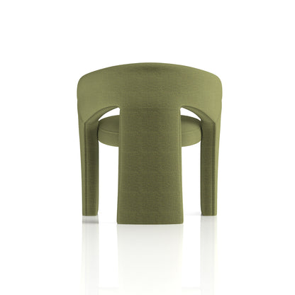 Boho Green Fabric Accent Chair