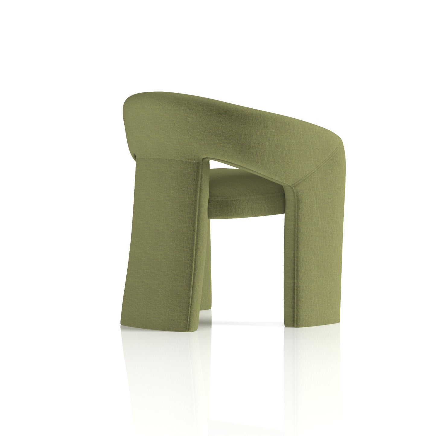 Boho Green Fabric Accent Chair