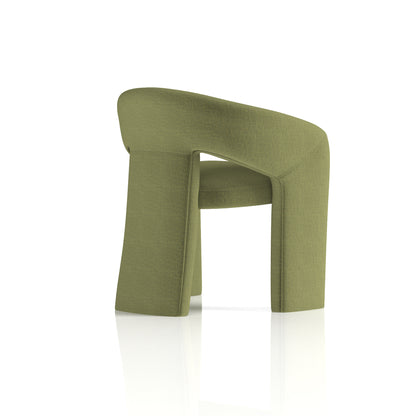 Boho Green Fabric Accent Chair