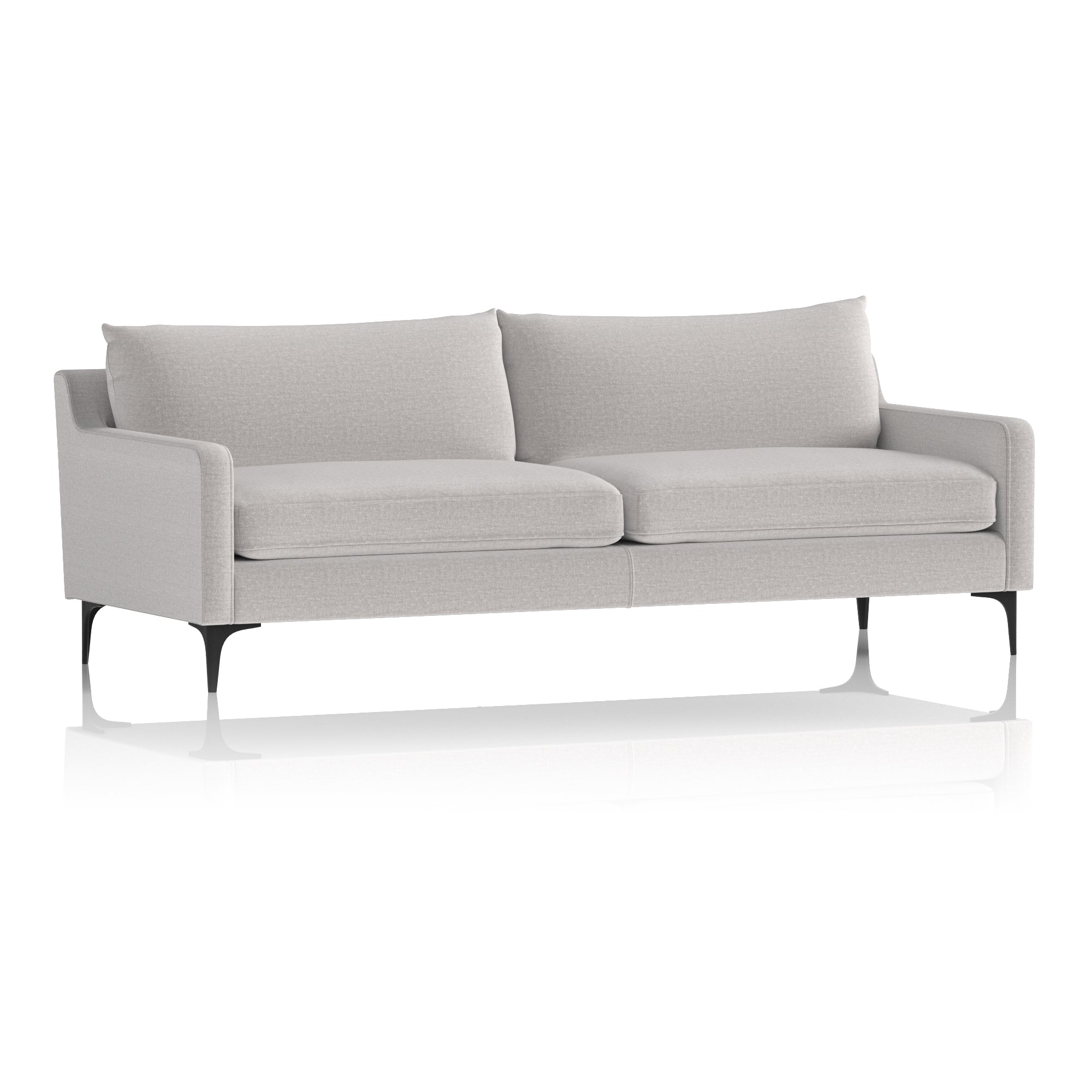 Emmy Cushioned 3 Seater Light Grey Boucle Fabric Sofa