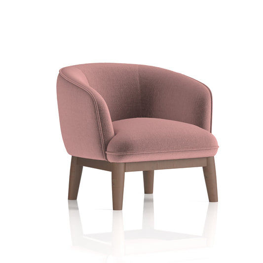 Lulu Pink Fabric Accent Reception Home Tub Chair