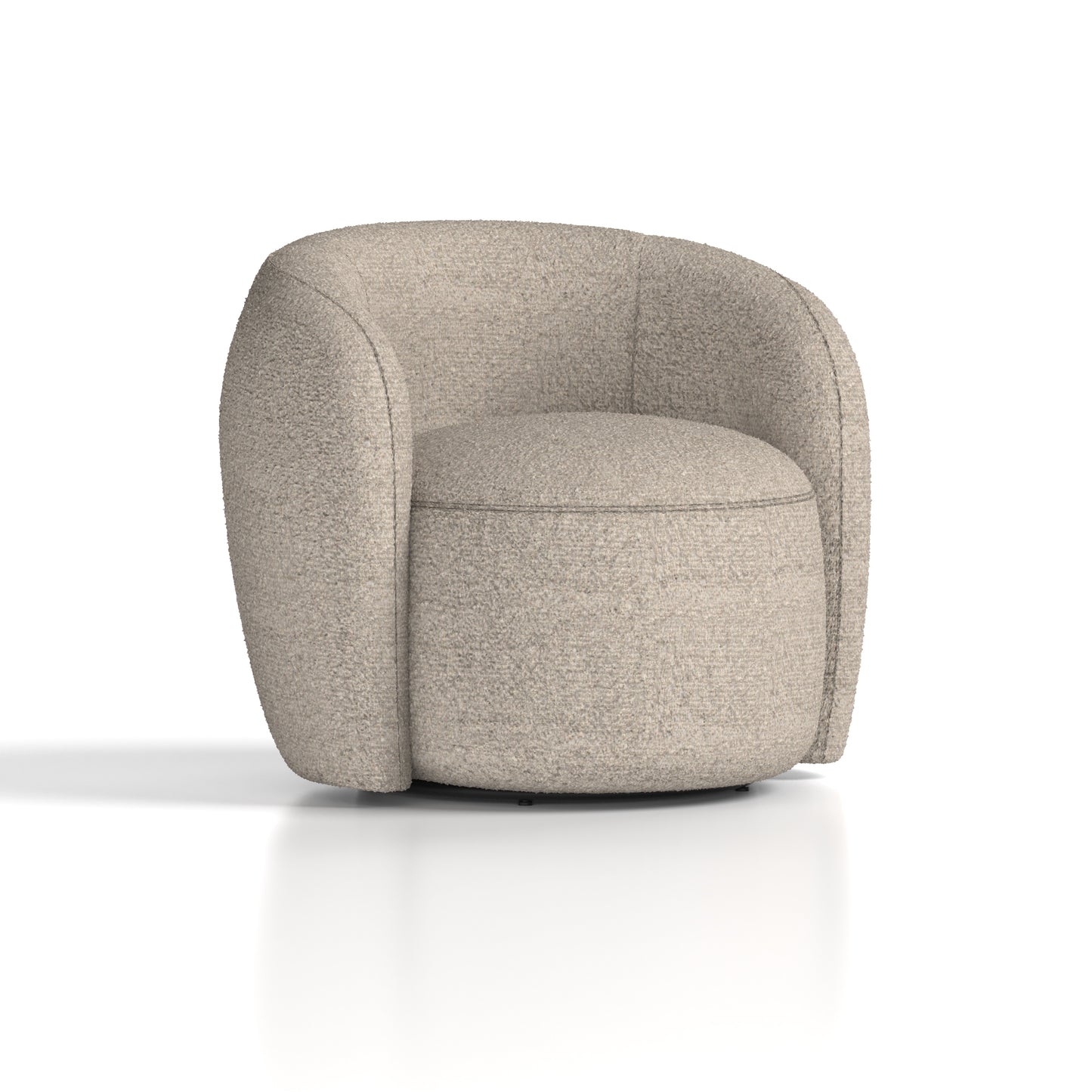 Phoebe Cream Boucle Fabric Swivel Accent Chair