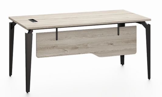Automatic Discount Available - Modern Light Ash Executive Office Desk - Steel Leg - UK Power Intergrated - Optional Desk High Storage  PM08-D02