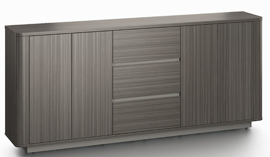 Premium Modern Luxury Grey Wenge Executive Credenza Storage Cabinet - 2200mm - PM38-S0222
