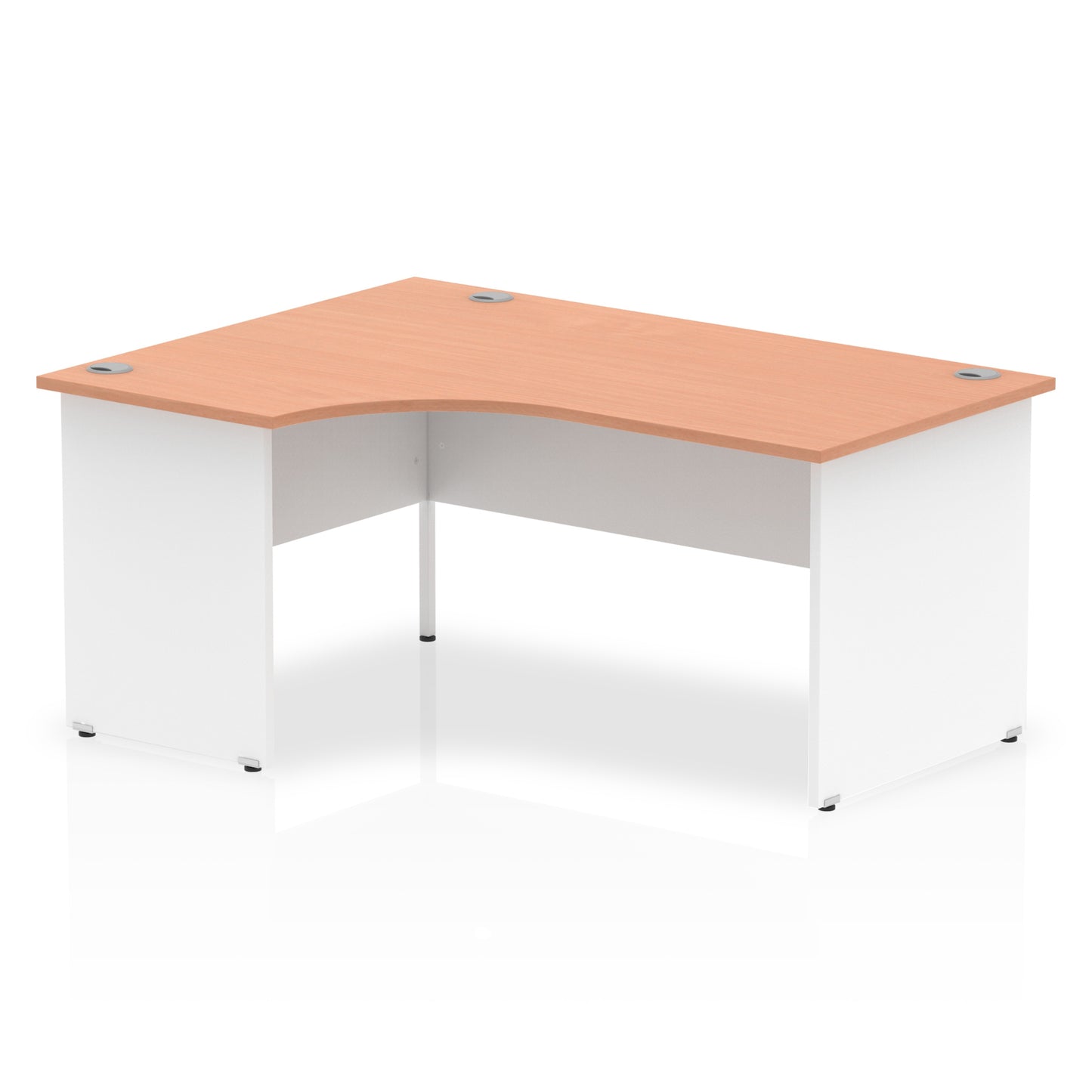 Impulse Left Hand Crescent Desk Panel End Leg - 1600mm - Multiple Colour Options