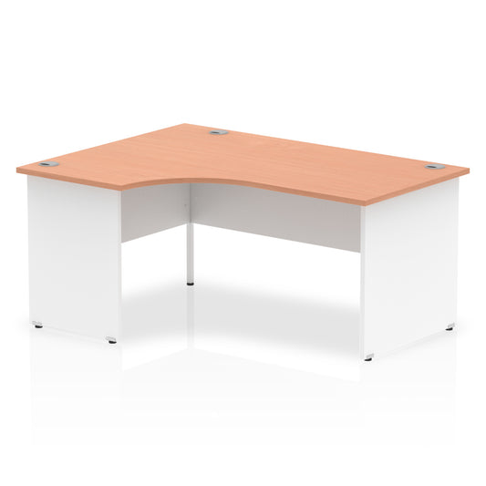 Impulse Left Hand Crescent Desk Panel End Leg - 1600mm - Multiple Colour Options