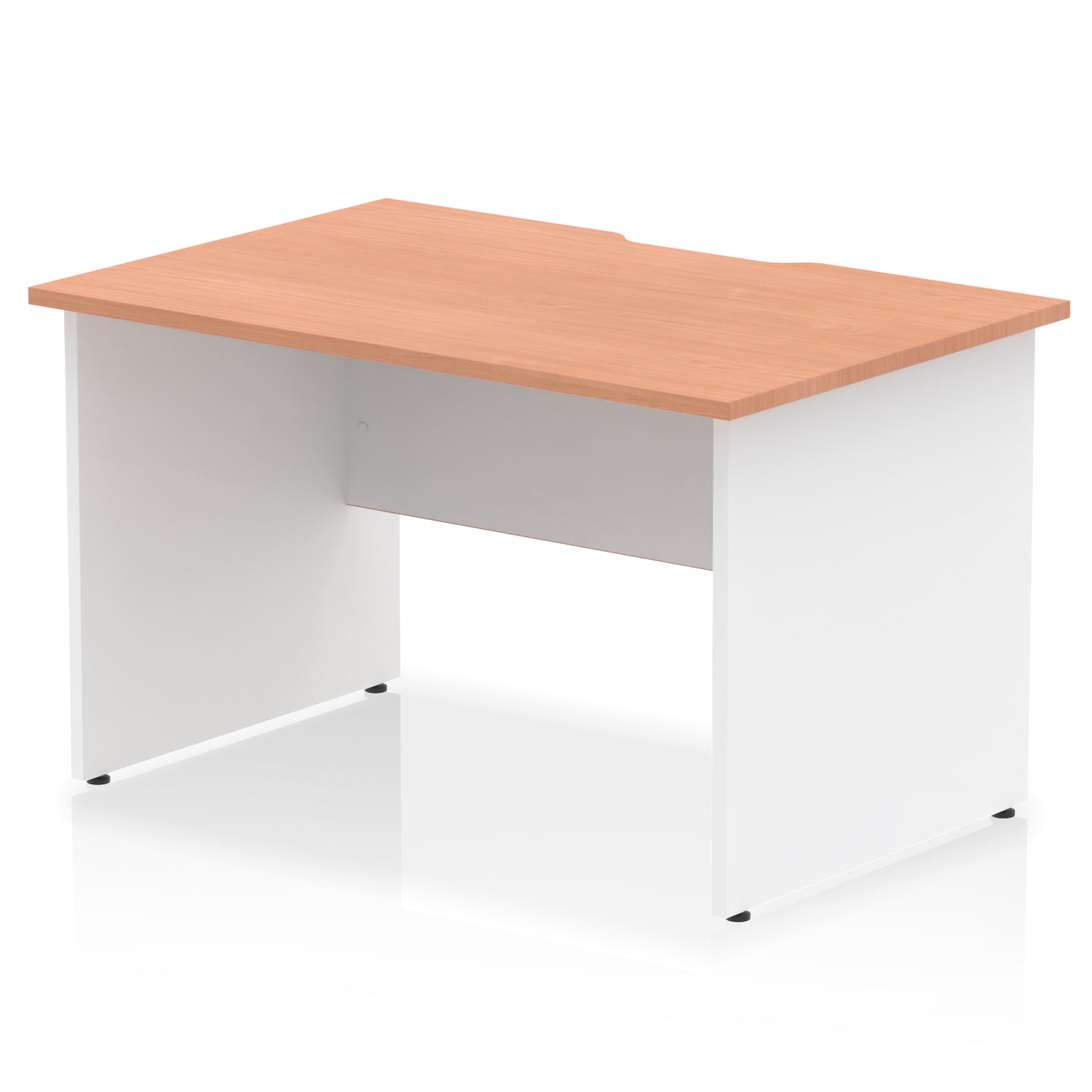 Impulse Scalloped Edge Straight Desk Panel End Leg - 1200mm - Multiple Colour Options