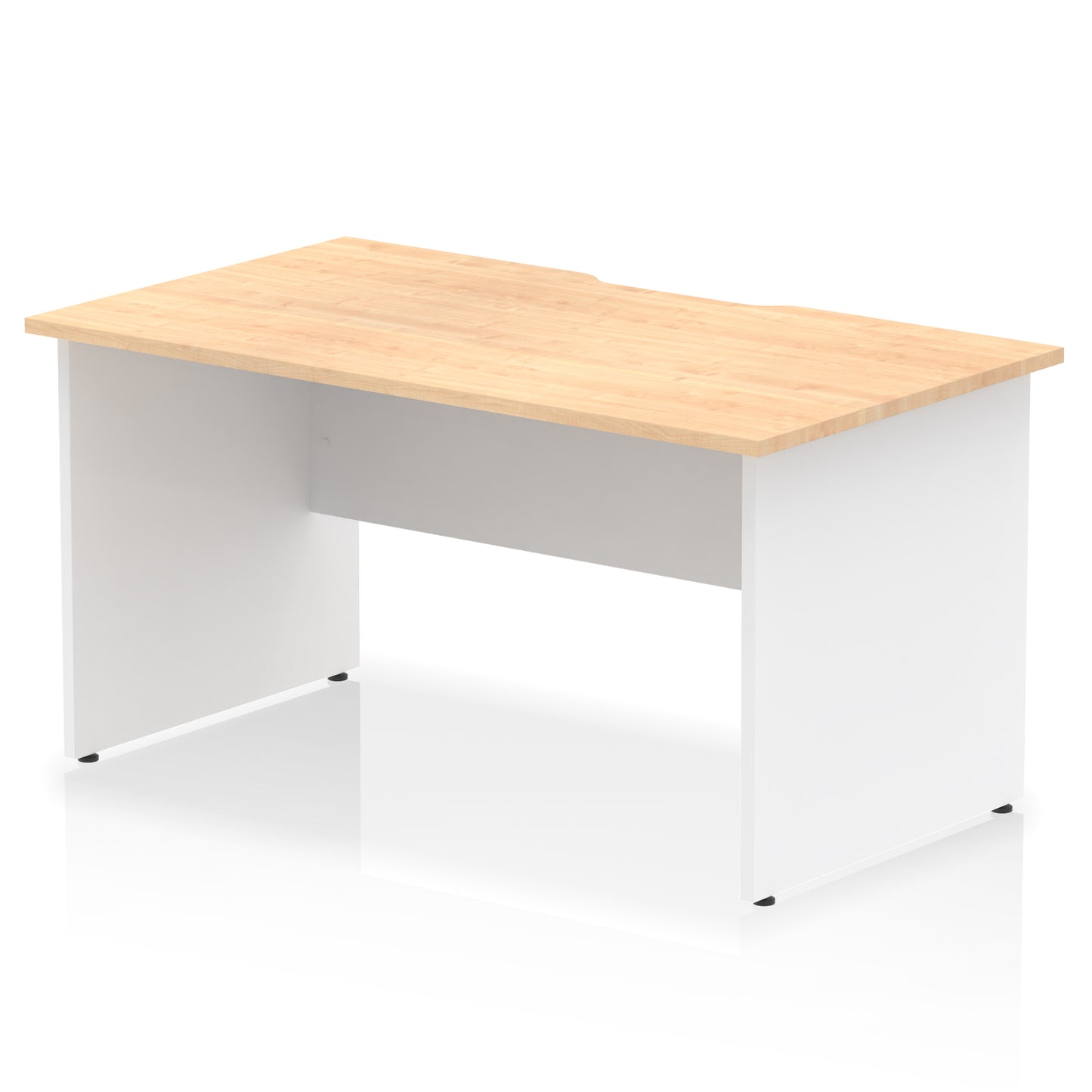 Impulse Scalloped Edge Straight Desk Panel End Leg - 1400mm - Multiple Colour Options