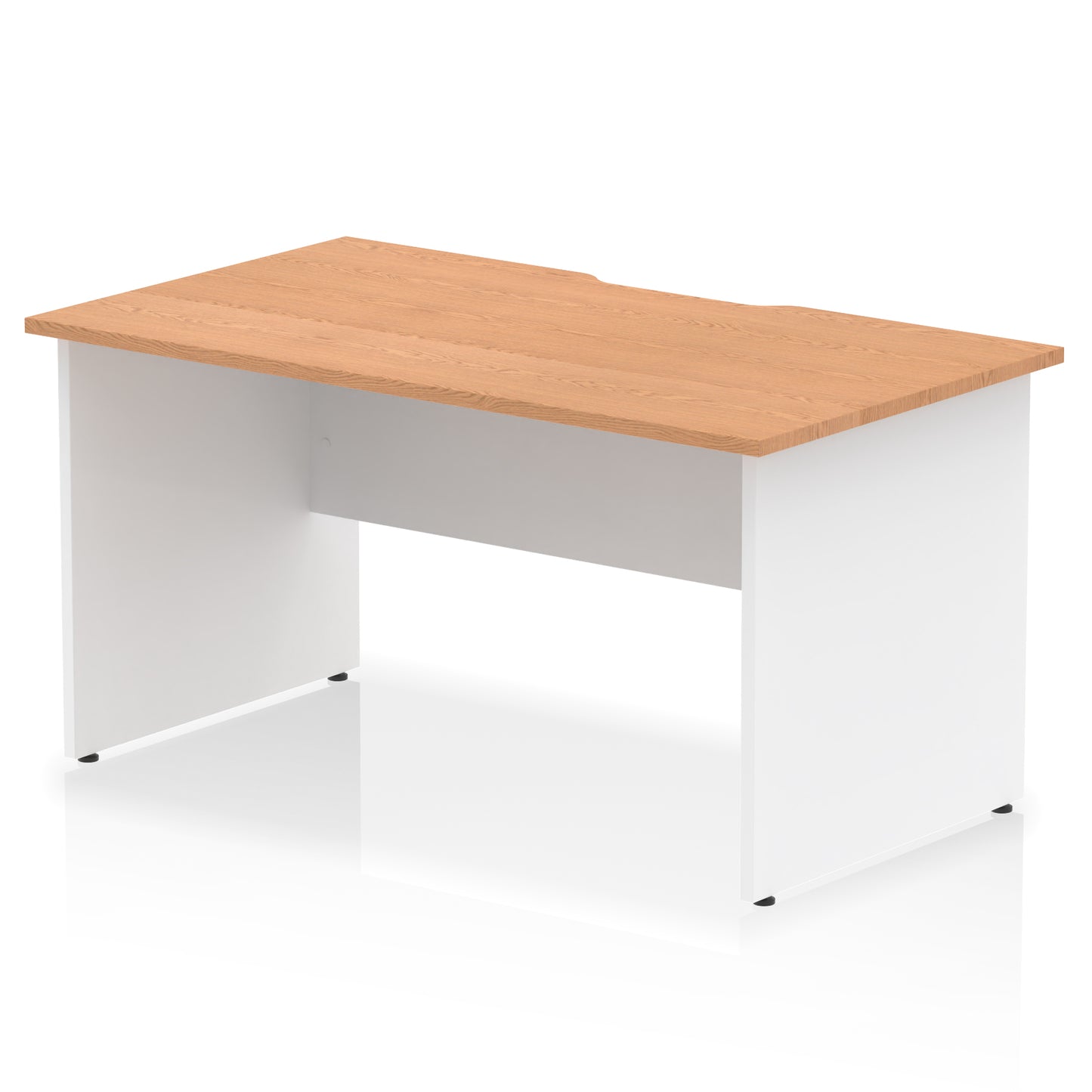Impulse Scalloped Edge Straight Desk Panel End Leg - 1400mm - Multiple Colour Options