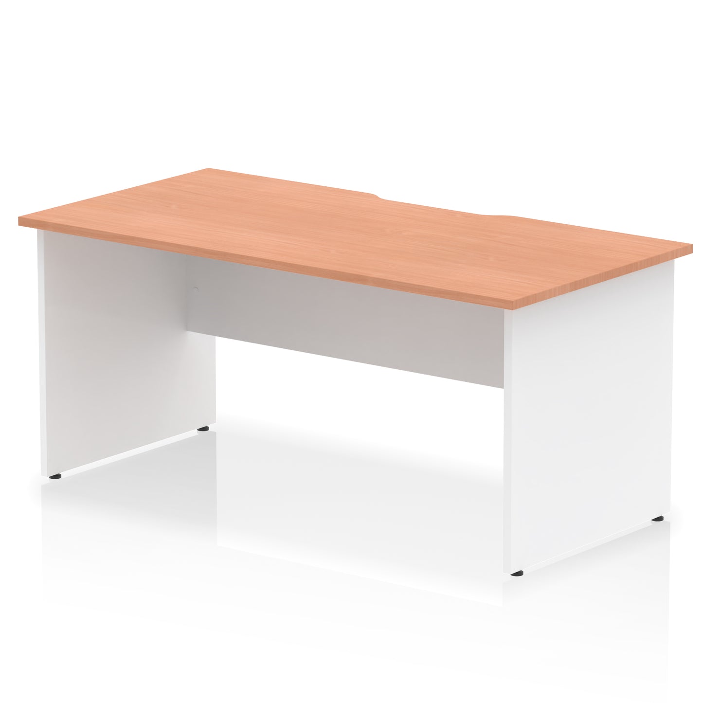 Impulse Scalloped Edge Straight Desk Panel End Leg - 1600mm - Multiple Colour Options
