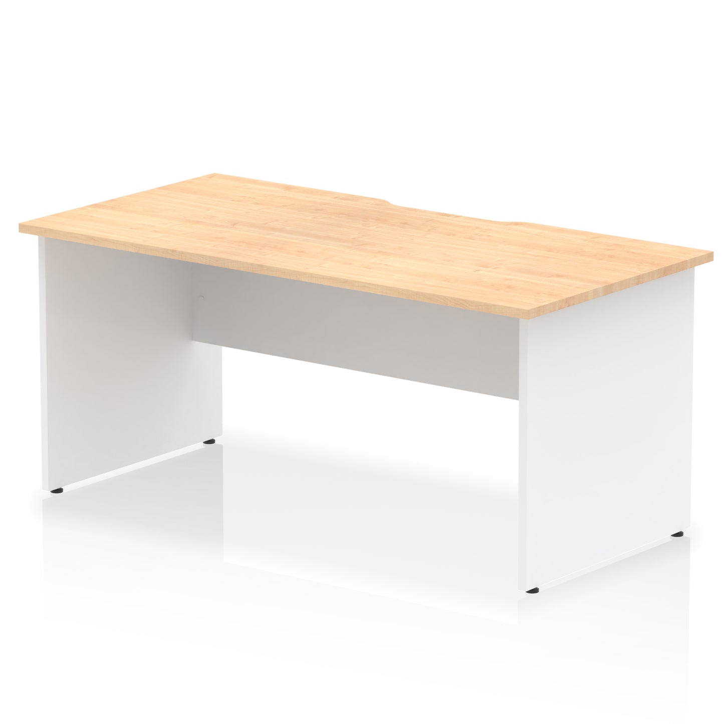 Impulse Scalloped Edge Straight Desk Panel End Leg - 1600mm - Multiple Colour Options