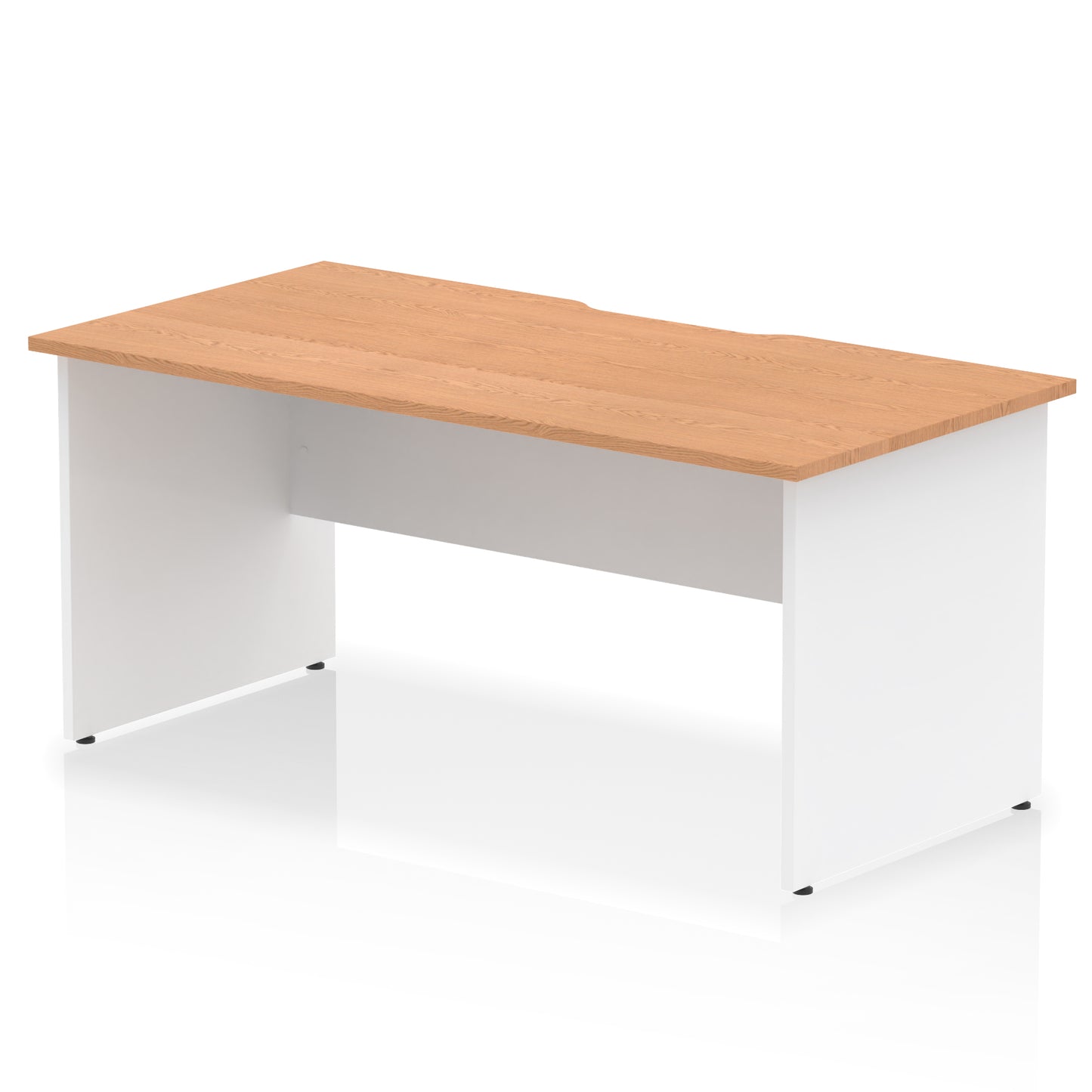 Impulse Scalloped Edge Straight Desk Panel End Leg - 1600mm - Multiple Colour Options