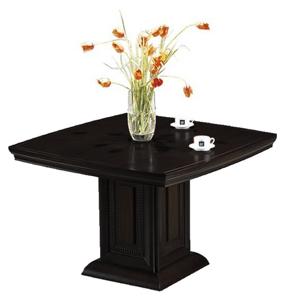 High Quality Black Ash Real Wood Veneer Square Meeting Table With Central Leg - UT6612