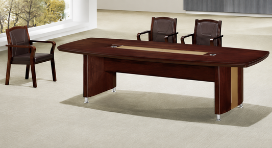 Traditional Walnut Real Wood Veneer Executive Boardroom Meeting Table - 2000mm to 2800mm - UT9124