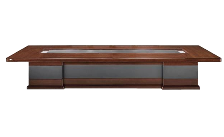 High End Luxury Boardroom Table With Black Leather Detailing - 4000mm to 6000mm - UT9C48