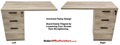 Automatic Discount Available - Modern Light Ash Executive Office Desk - Steel Leg - UK Power Intergrated - Optional Desk High Storage  PM08-D02