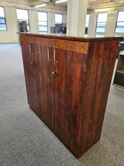 EX SHOWROOM - Mahogany Three Door Tall Locking Cupboard - 1860T-3DR