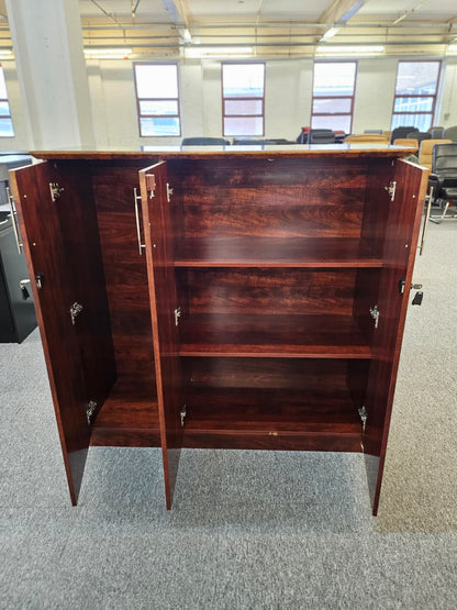 EX SHOWROOM - Mahogany Three Door Tall Locking Cupboard - 1860T-3DR