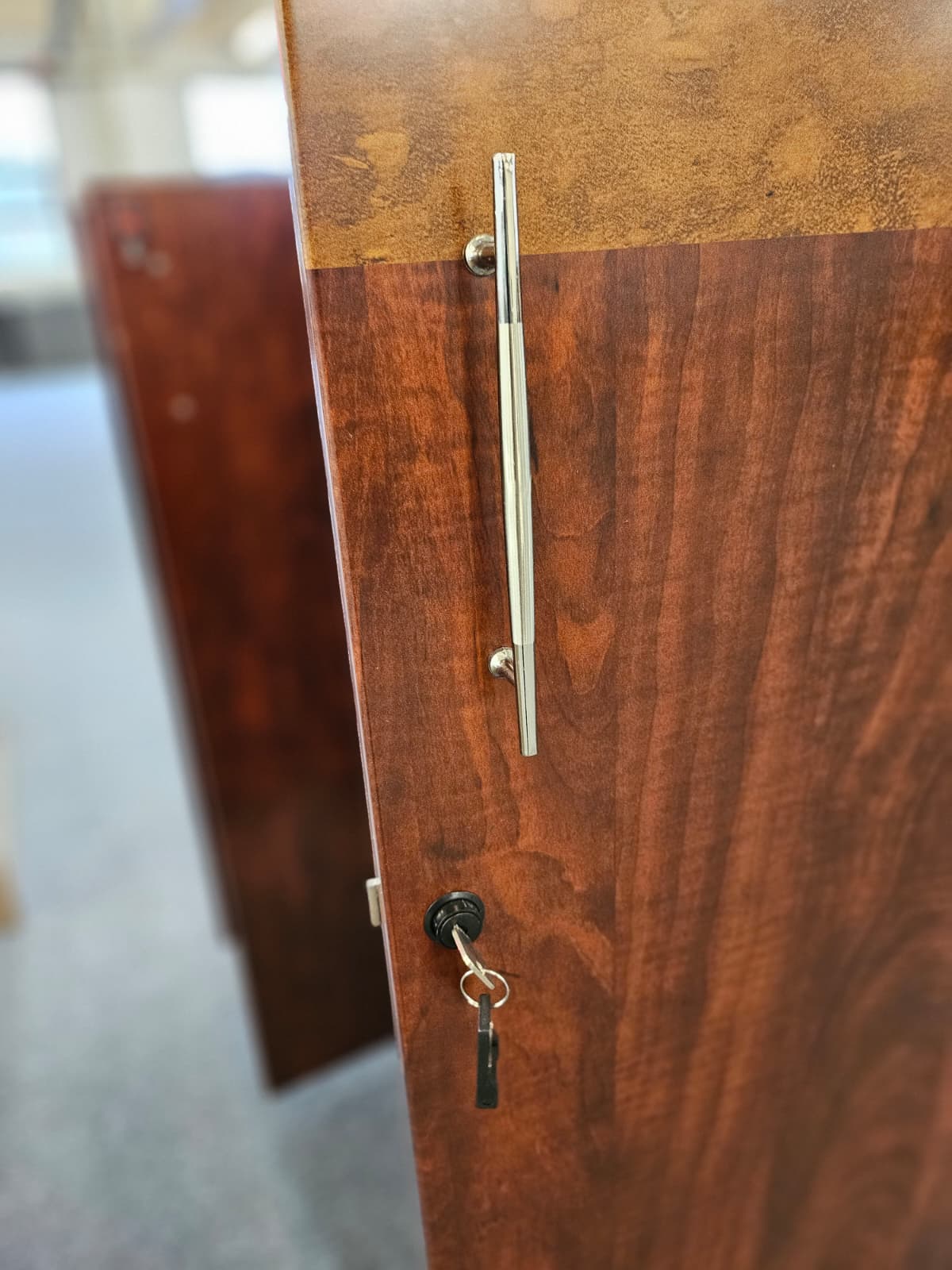 EX SHOWROOM - Mahogany Three Door Tall Locking Cupboard - 1860T-3DR