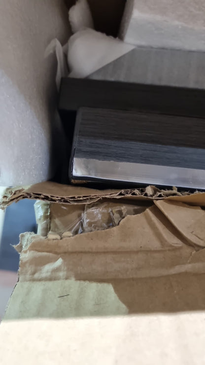 Modern Home Grey Oak Executive Office Desk with Built in Storage - 1200mm - DG25-D08