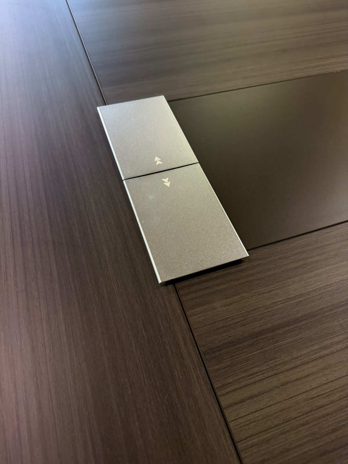 Large Modern Grey Oak Boardroom Table with Intergrated UK Plugs - 3200mm - BT-H0132
