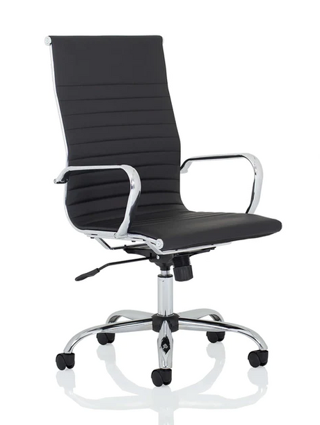 Nola High Back Modern Office Chair - Black or White Option