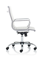 Nola Medium Back Modern Office Chair - Black or White Option