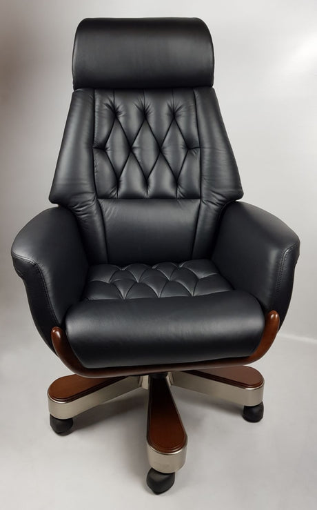 Black Leather Luxury Executive Office Chair - YS1505A