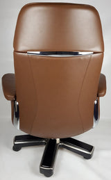 Large Luxury Executive Office Chair with Genuine Brown Leather - YS1605A