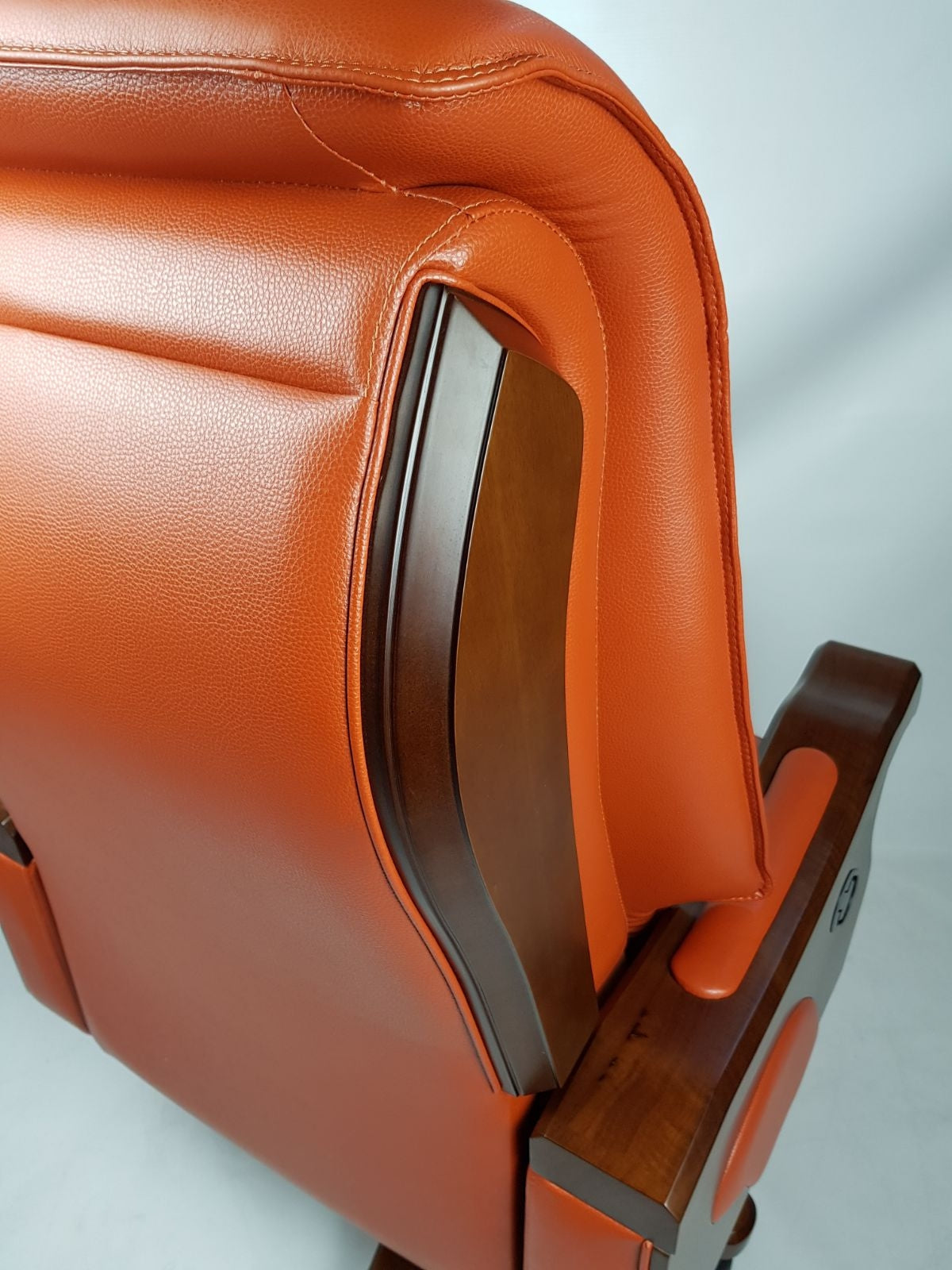 Luxury Genuine Orange Tan Leather Executive Chair EDE-CHA-FD5A1