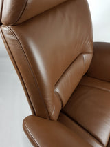 Large Luxury Executive Office Chair with Genuine Brown Leather - YS1605A