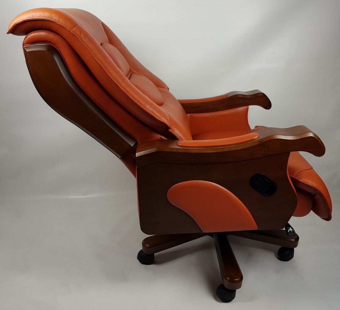 Luxury Genuine Orange Tan Leather Executive Chair EDE-CHA-FD5A1