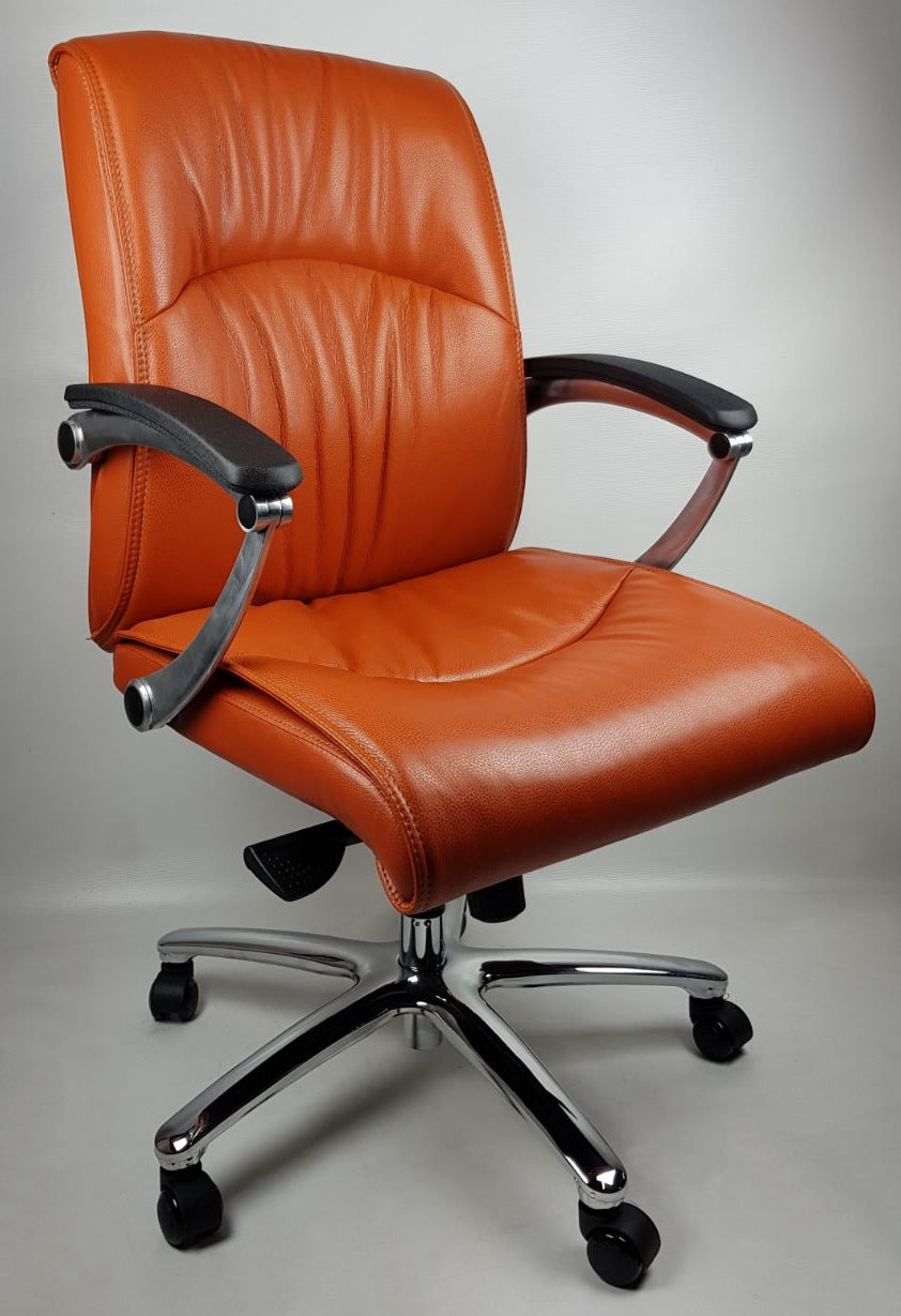 Luxury Genuine Tan Leather Office Chair - SZ-A27