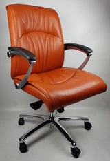 Luxury Genuine Tan Leather Office Chair - SZ-A27