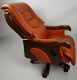 Luxury Genuine Orange Tan Leather Executive Chair EDE-CHA-FD5A1