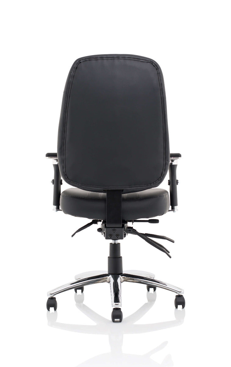 Barcelona Deluxe Black Leather Operator/Office Chair