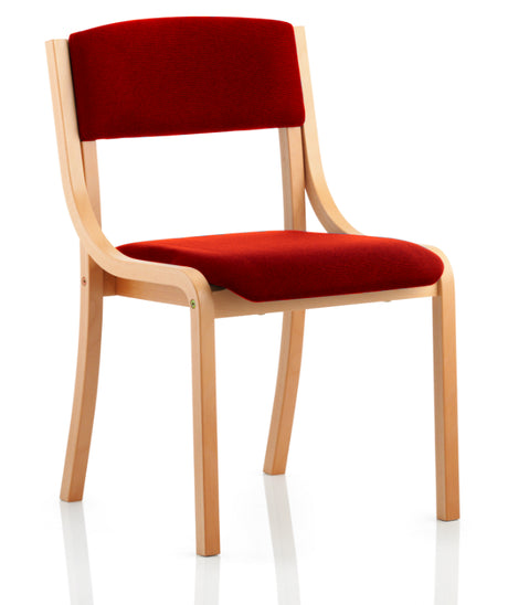 Madrid Fabric Conference Chair with Wood Frame - No Arms