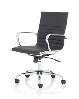 Nola Medium Back Modern Office Chair - Black or White Option