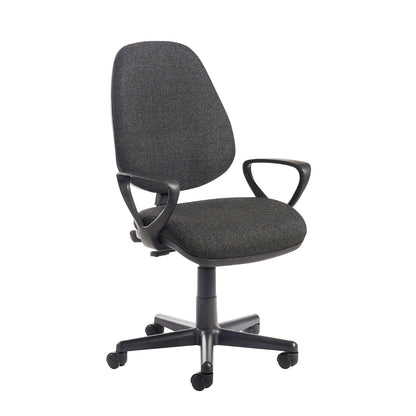 Bilbao Budget Operator Chair - Charcoal or Blue Option - No Arms, Fixed Arms or Height Adjustable Arm Option