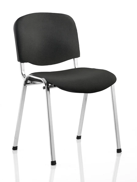 Stackable ISO Chrome Frame Fabric Conference Chair - Multiple Fabric Colour Choices