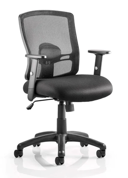 Portland Mesh Back and Fabric Seat Task Operator Office Chair - Multiple Colour Options