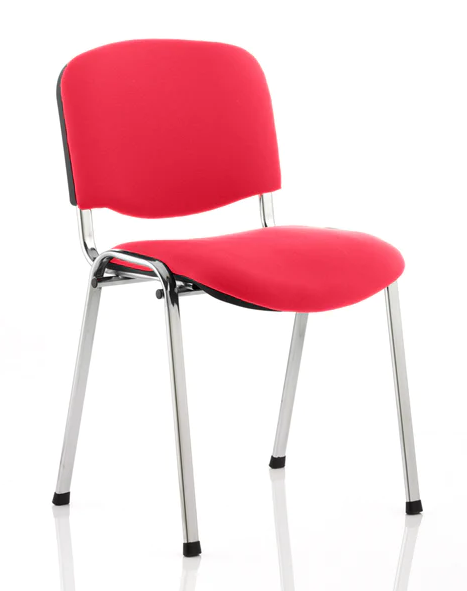 Stackable ISO Chrome Frame Fabric Conference Chair - Multiple Fabric Colour Choices