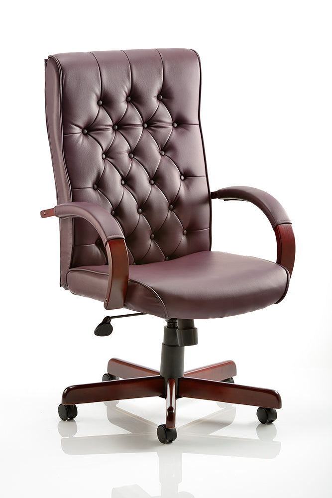 Chesterfield Executive Leather Office Chair - Brown, Burgundy, Cream or Green Option