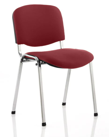 Stackable ISO Chrome Frame Fabric Conference Chair - Multiple Fabric Colour Choices